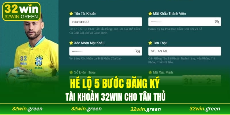 Hé lộ 3 bước đăng ký tài khoản 32WIN cho tân thủ