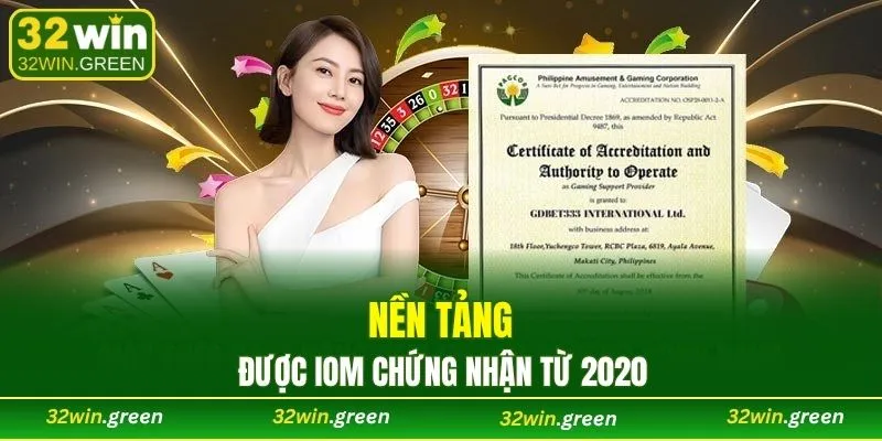 Nền tảng được IOM chứng nhận từ 2020